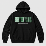 motionless hoodie product front: AI-generated studio mockup using original artwork on neutral light gray background.