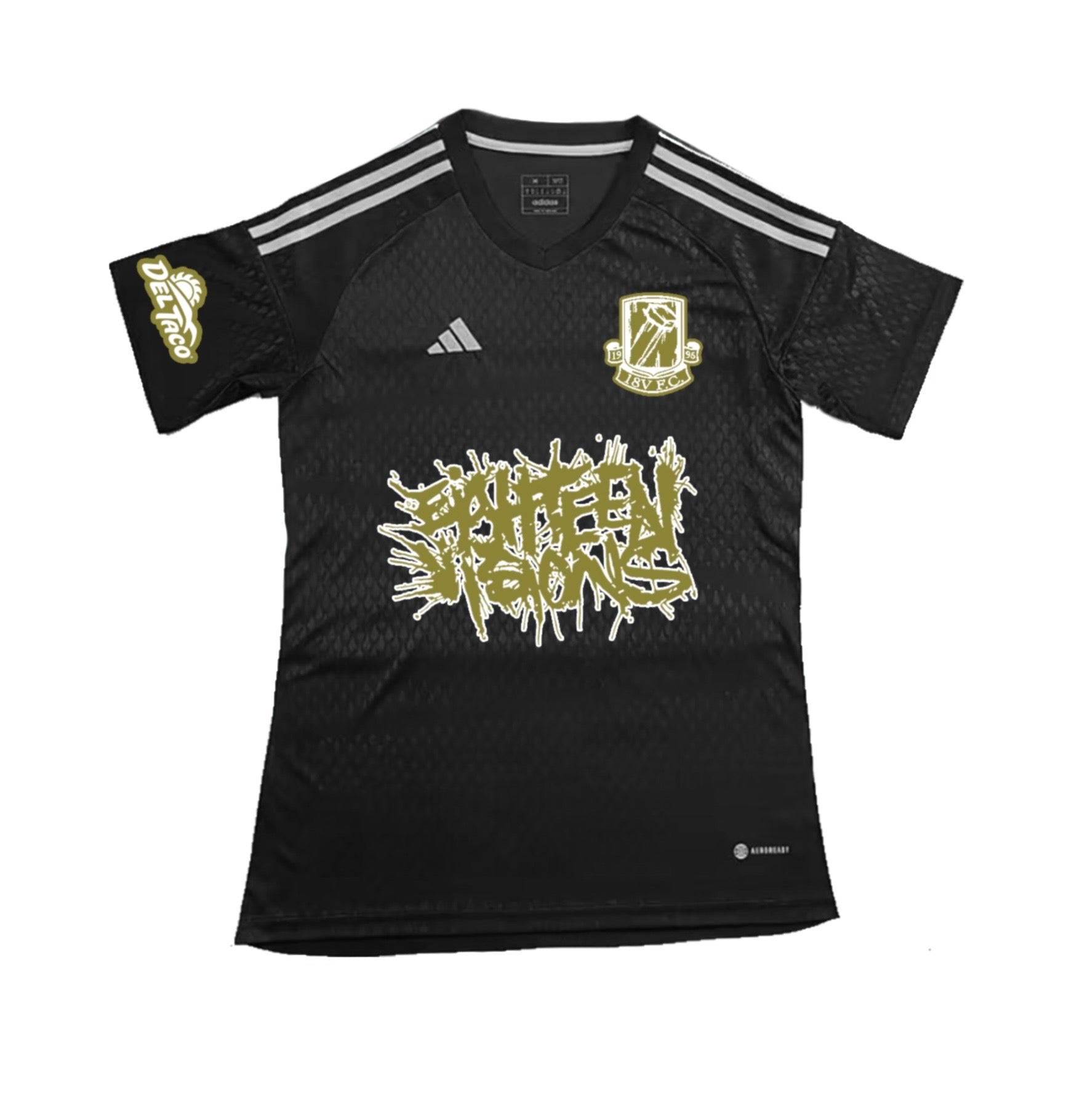 03年製  オリジナルス vtg ゲームシャツ サッカー ゴールド Gold Splatter ADIDAS Football Shirt (limited to 29) – 18vmerch